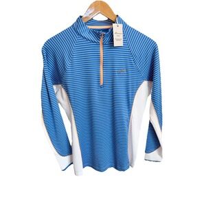 Peter Millar Sz M UPF 50+ Protection 1/4 Zip Long Sleeve Sun Shirt Women NWT $95